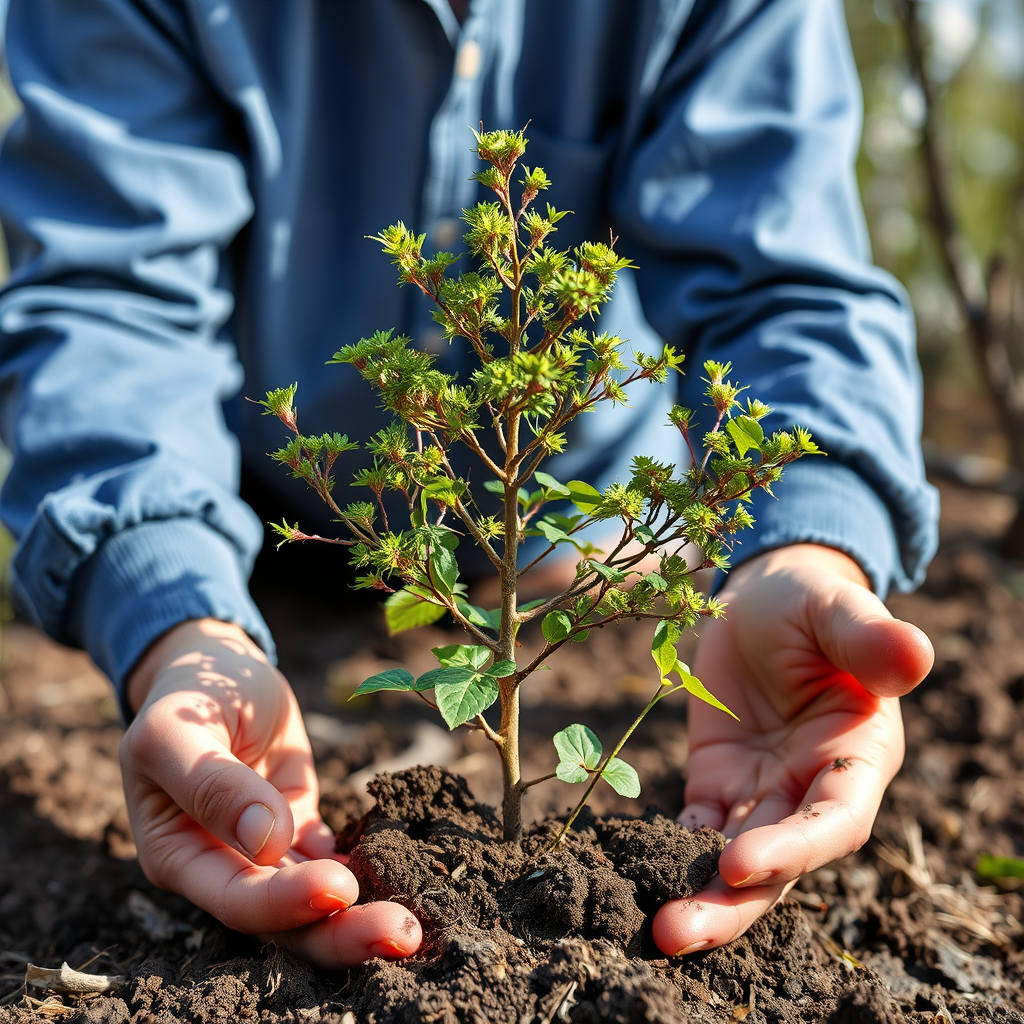 Deux arbres plantés